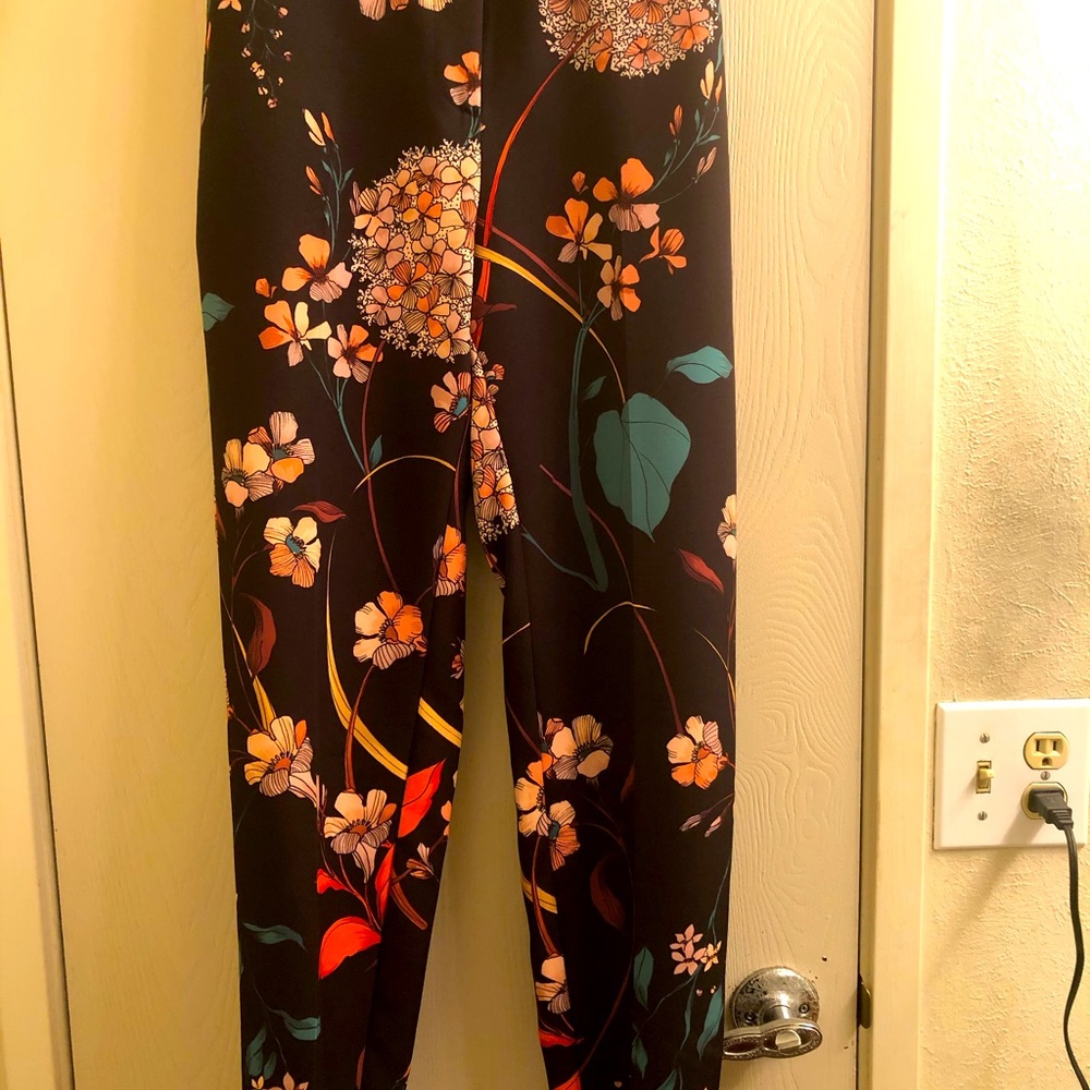 Floral straight leg pants by designer Insight - Picture 6 of 8